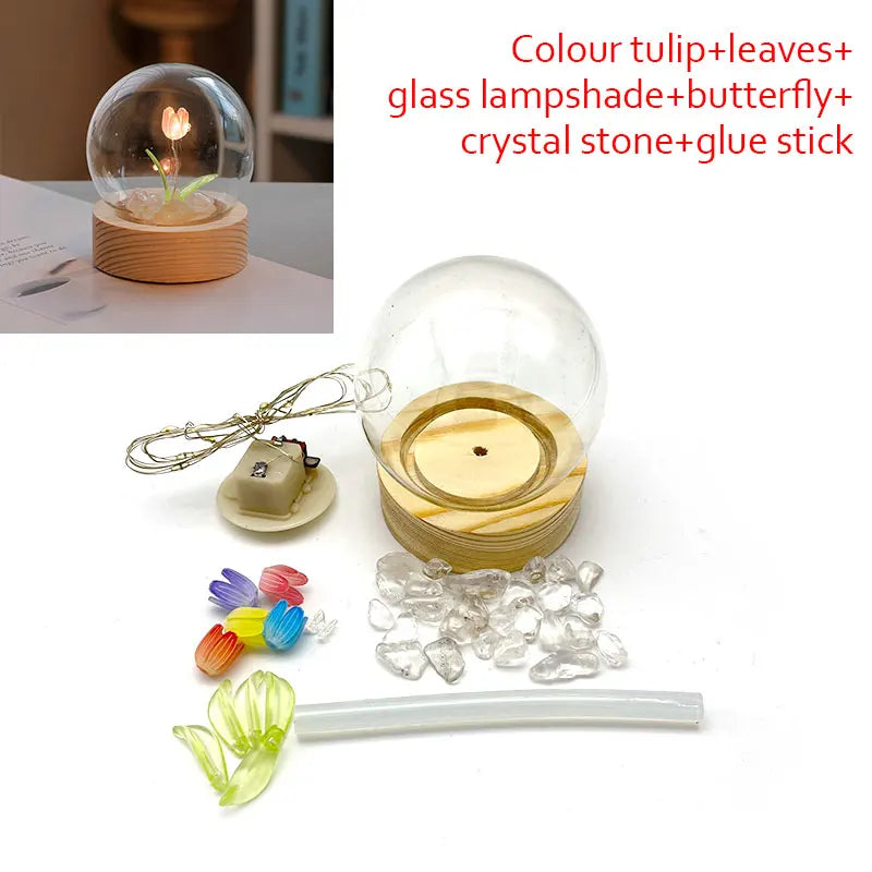Mini Tulip Night Light Handmade DIY Materials