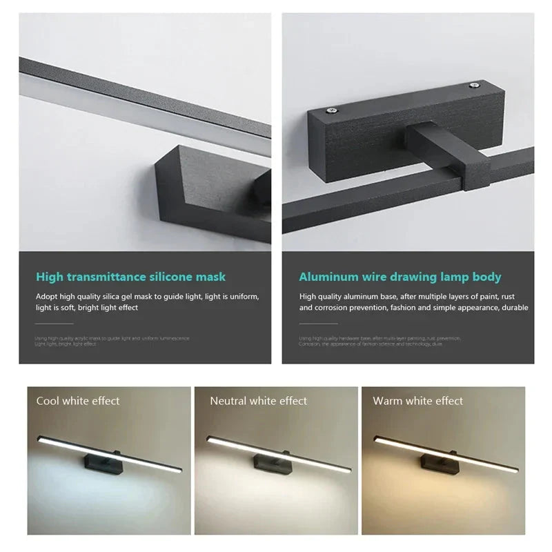Modern LED Wall Light Bathroom Hardware Wall Lamp