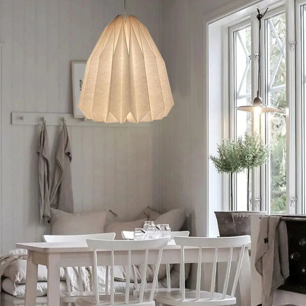 Hanging Lamp Cover Nordic Style Chandelier Lamp Shade Creative Folding Decorative Pendant Light Shade for Living Room Decor