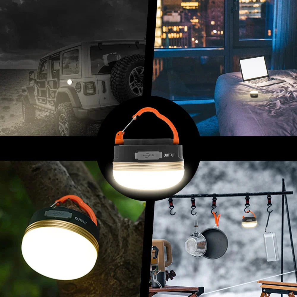 High Power Camping Lantern Tents Lamp USB Rechargeable