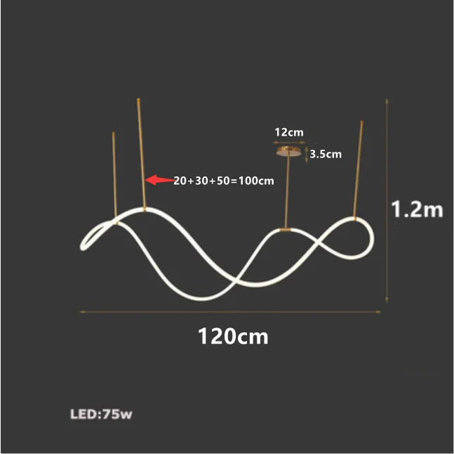 Modern Long Hose Led Ceiling Chandelier