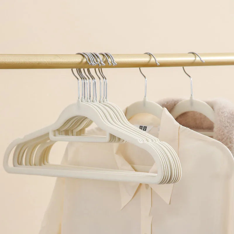 10 pcs /lot Velvet Hangers Non-Slip Clothes Rack Suit Shirt Coat Space Saving Hangers