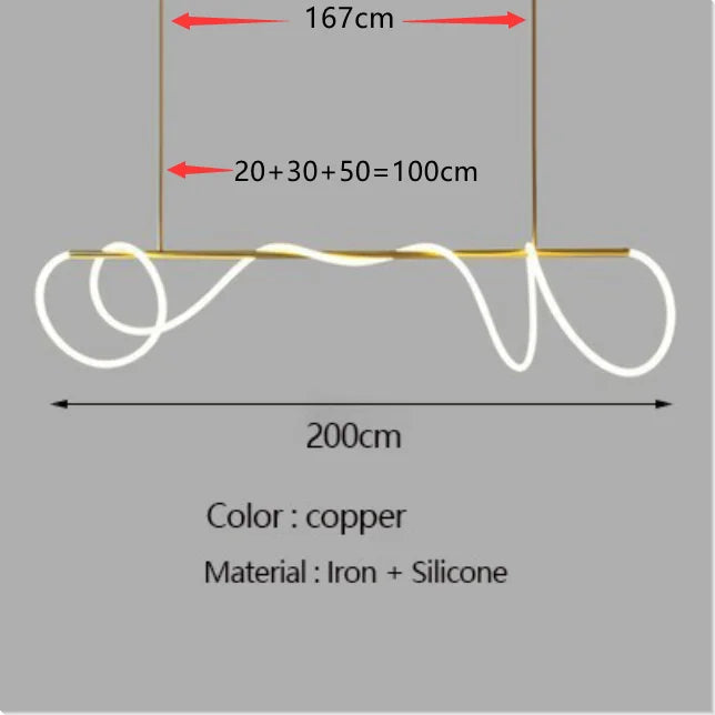 Modern Long Hose Led Ceiling Chandelier