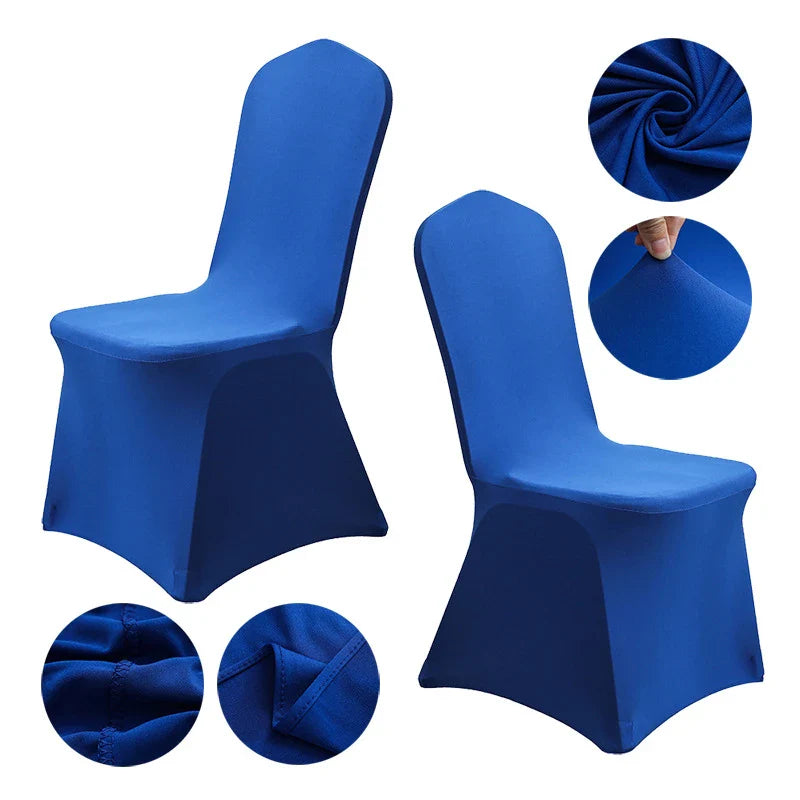 Grainbuds Wedding Dinning Chair Seat Covers High Stretch Solid Color Hotel Banquet Seat Cover Stretch Event Party Polyester Set