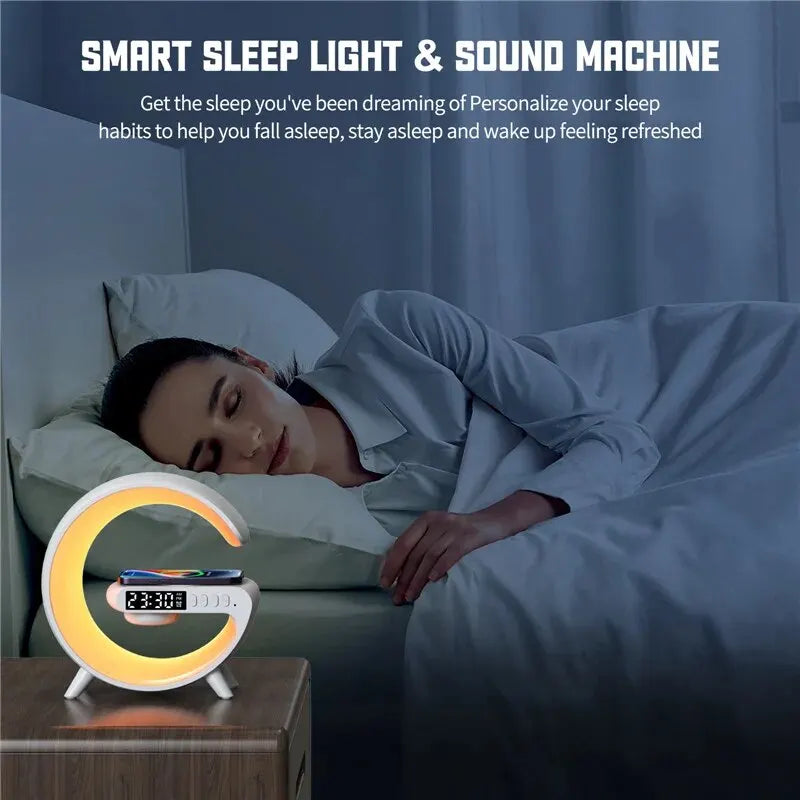 Wireless Charger Pad & Night Light Lamp Alarm Clock