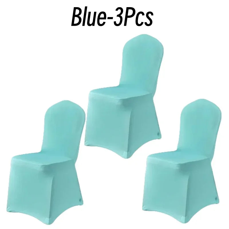 10Pcs Solid Color Chair Cover Spandex Slip Cover Stretch Wedding Banquet Party Reataurant Banquet Hotel Dining Chair Covers