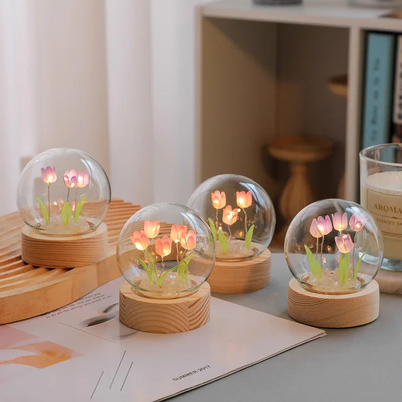 Mini Tulip Night Light Handmade DIY Materials
