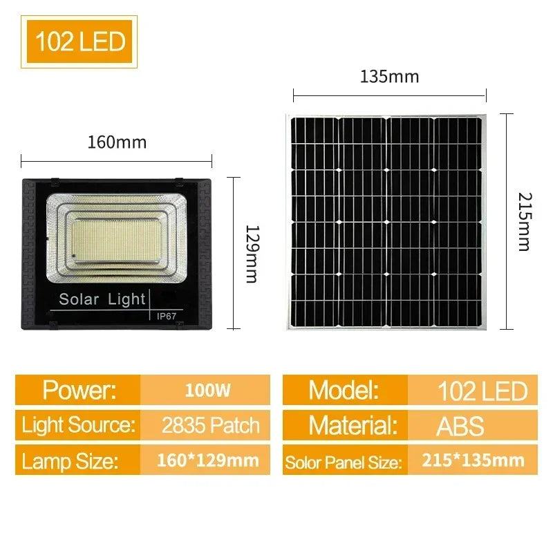 Solar Flood Lights Outdoor with Remote Control