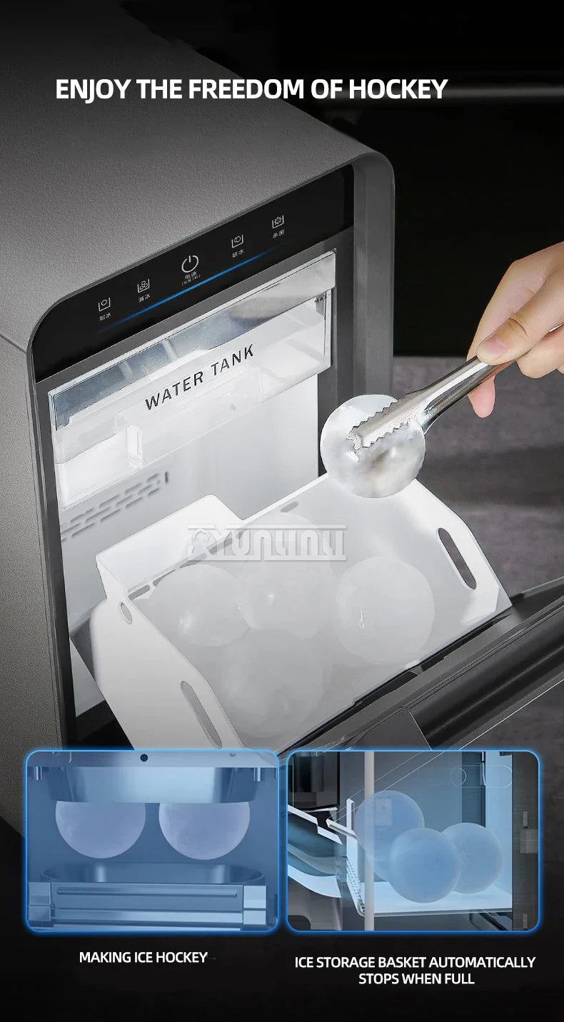 Commercial Spherical Ice Maker Portable Whisky Ice Maker Countertop Home Appliance Bar Cafeteria Fabricante De Gelo
