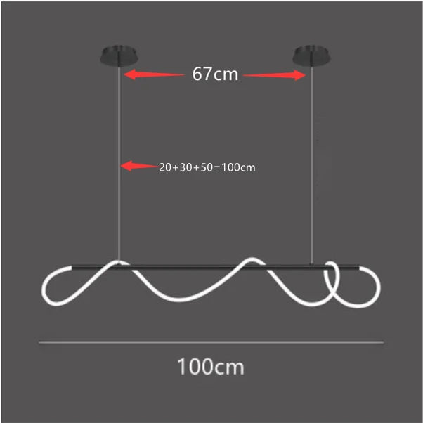 Modern Long Hose Led Ceiling Chandelier