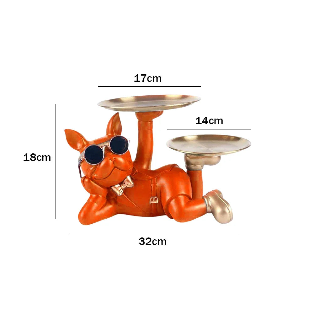 Bulldog Cool Sculpture Dog Ornament