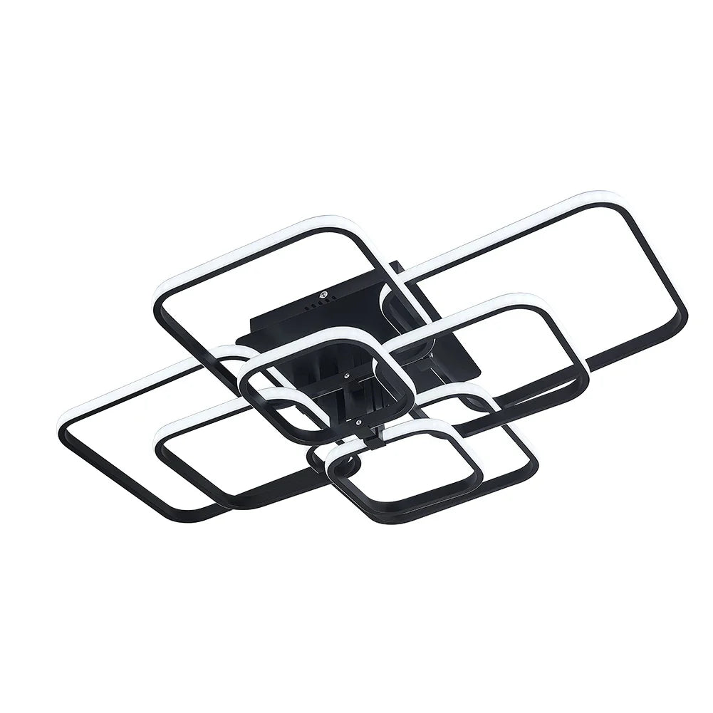KOMORE Contemporary LED Energy-efficient Semi Flush Ceiling Light, White / Stepless Dimming