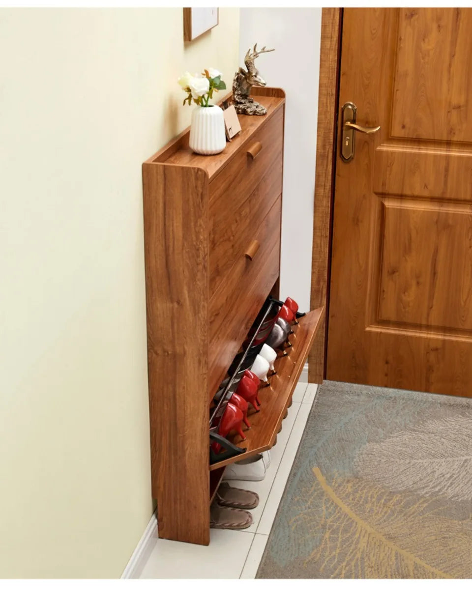 Flip Over Shoe Cabinet Simple Modern Door-side Tip-up Shoes Rack Ultra-thin Economical Home Multi-functional Assembled Shoe Rack