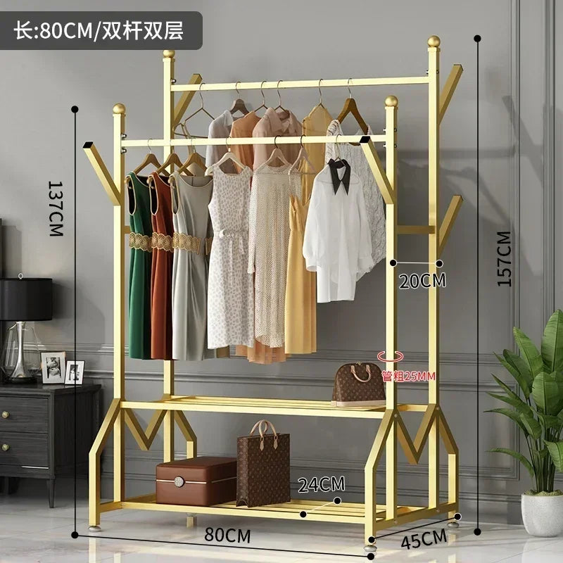 Hanger Clothing Garment Rack Clothes Wardrobes Heavy Duty Rolling Clothes Organizer with Wheel Perchero Coat Standing Coat Rack