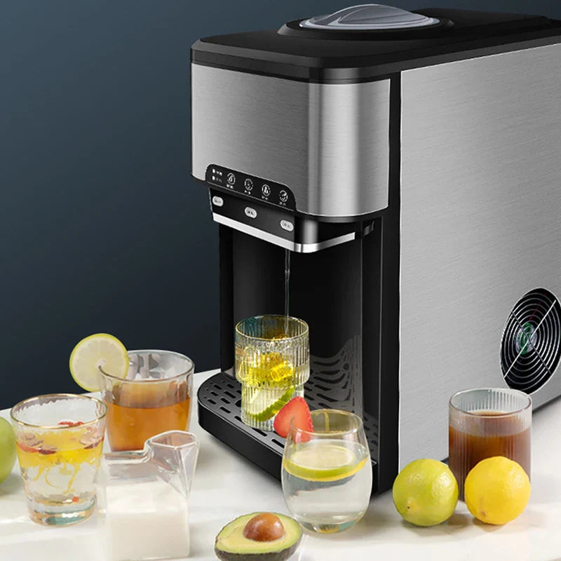 Drinking Water Ice Maker 48lbs Daily Ice Cube Makers Stainless Steel Ice Makers Countertop Tabletop Ice Maker Machine