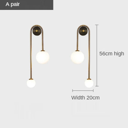 Modern Wall Lamp Glass Ball Lampshade