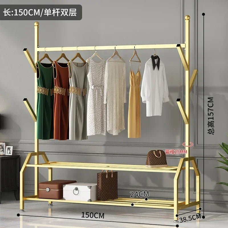 Hanger Clothing Garment Rack Clothes Wardrobes Heavy Duty Rolling Clothes Organizer with Wheel Perchero Coat Standing Coat Rack