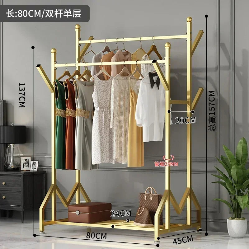 Hanger Clothing Garment Rack Clothes Wardrobes Heavy Duty Rolling Clothes Organizer with Wheel Perchero Coat Standing Coat Rack