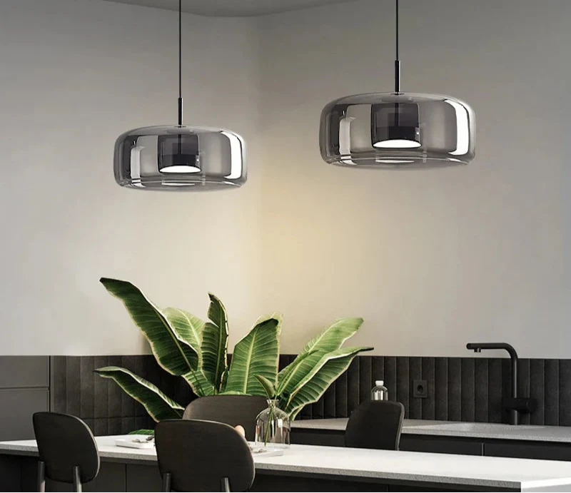 Luxury Designer Glass Chandelier with Adjustable Hanging Cord Elegant Cafe Lighting