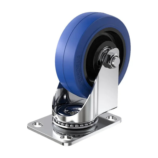 3" Industrial caster Factory price medium duty stainless steel elastic rubber caster wheels