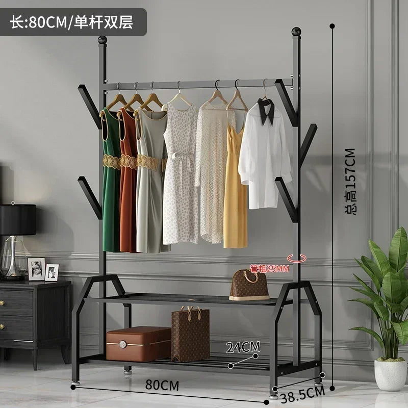 Hanger Clothing Garment Rack Clothes Wardrobes Heavy Duty Rolling Clothes Organizer with Wheel Perchero Coat Standing Coat Rack