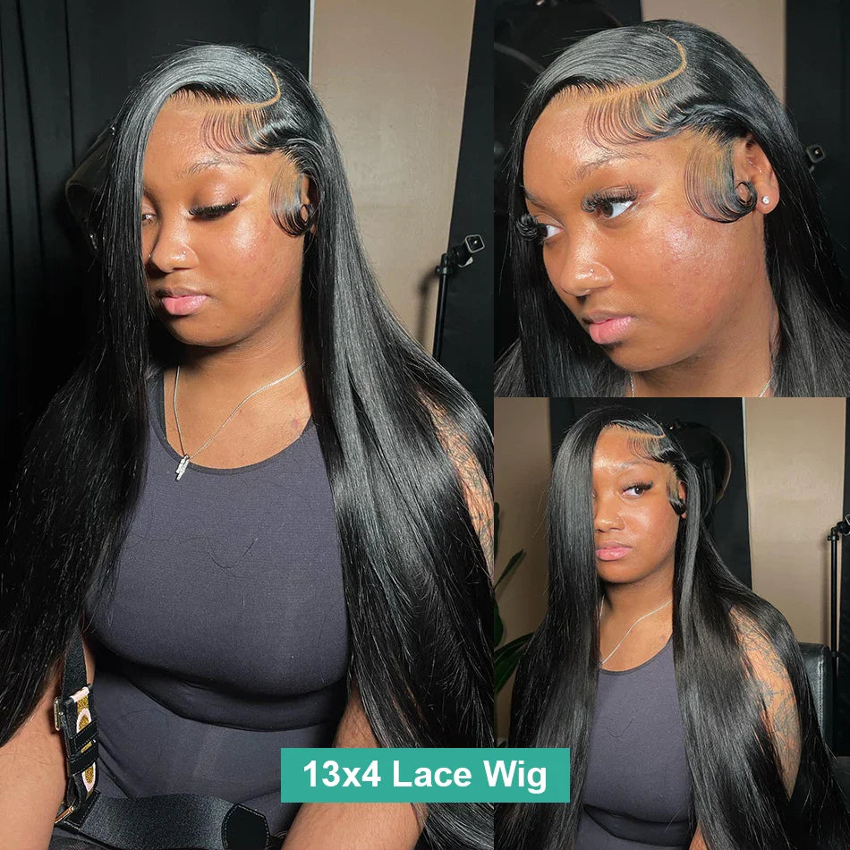 Smooth Straight 13x4 Lace Front Wigs Human Hair 13x6 Transparent Lace Frontal Wigs Human Hair PrePlucked 4x4 Lace Wigs For Women