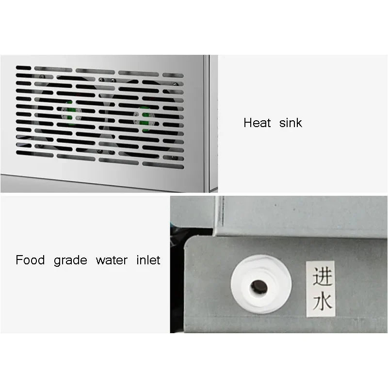 Commercial Ice Maker Countertop Automatic Built-in Cube Generator Electric Cooler Machine Home Appliance
