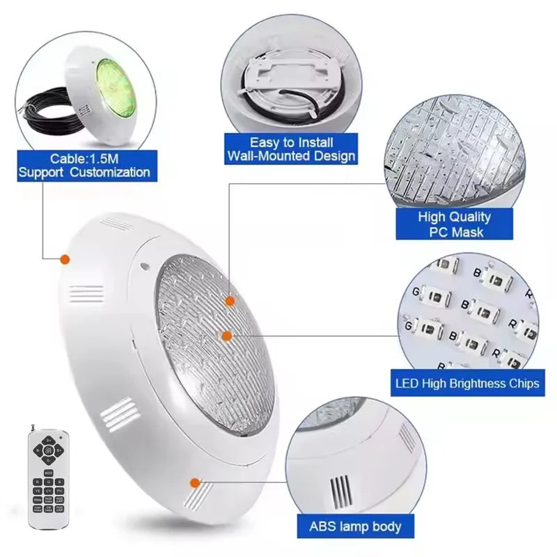 LED Underwater Swimming Pool Lights RGB Color Changing