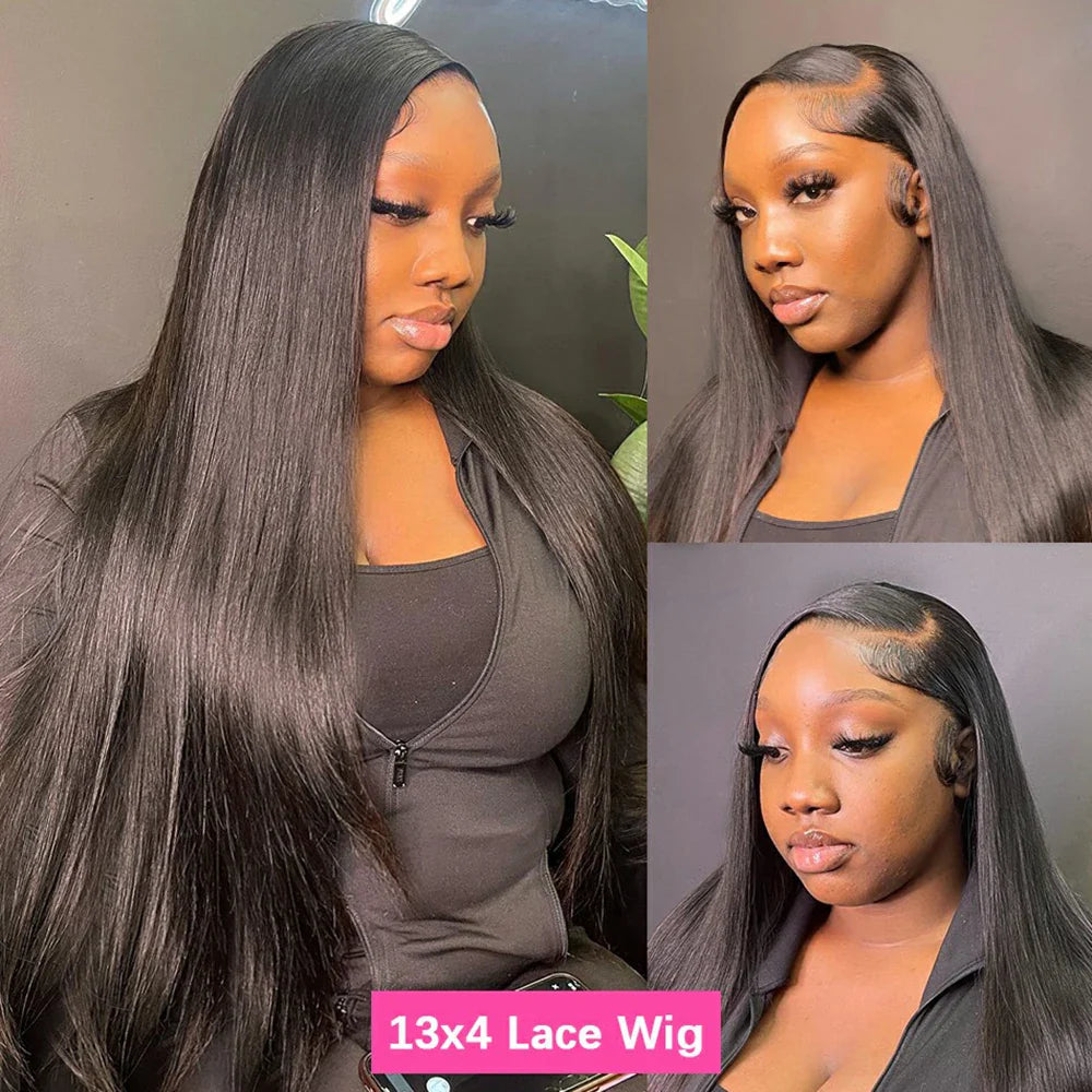 Smooth Straight 13x4 Lace Front Wigs Human Hair 13x6 Transparent Lace Frontal Wigs Human Hair PrePlucked 4x4 Lace Wigs For Women