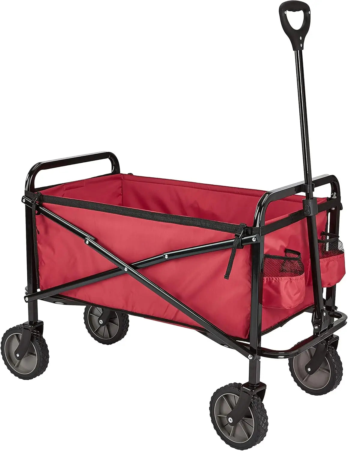 Garden Tool Collection Collapsible Folding Outdoor Garden's Utility Wagon with Cover Bag, Grey