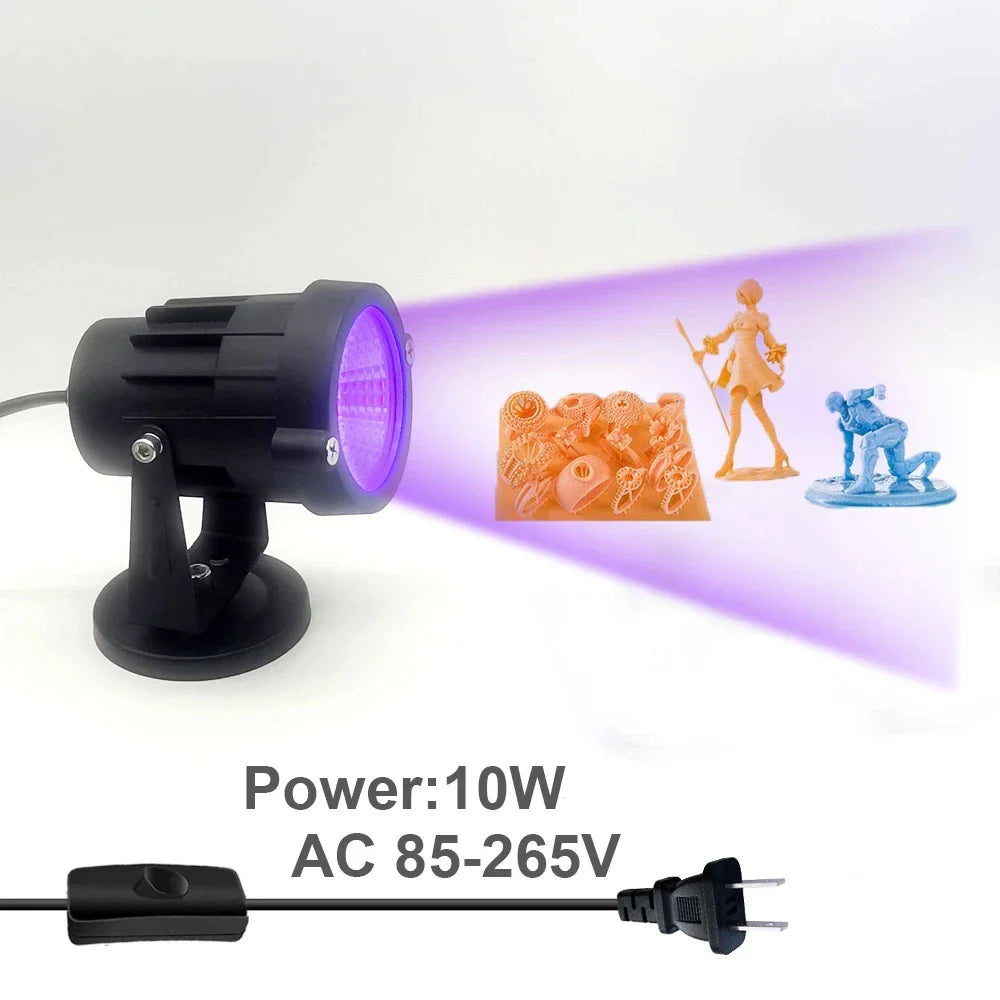 UV LED Lamp with 1.5m Switch Wire Plug for Ultraviolet Light