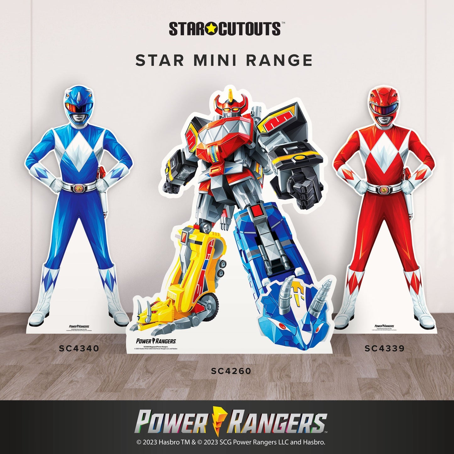 SC4340 Power Ranger Blue Star-Mini Cardboard Cut Out Height 95cm