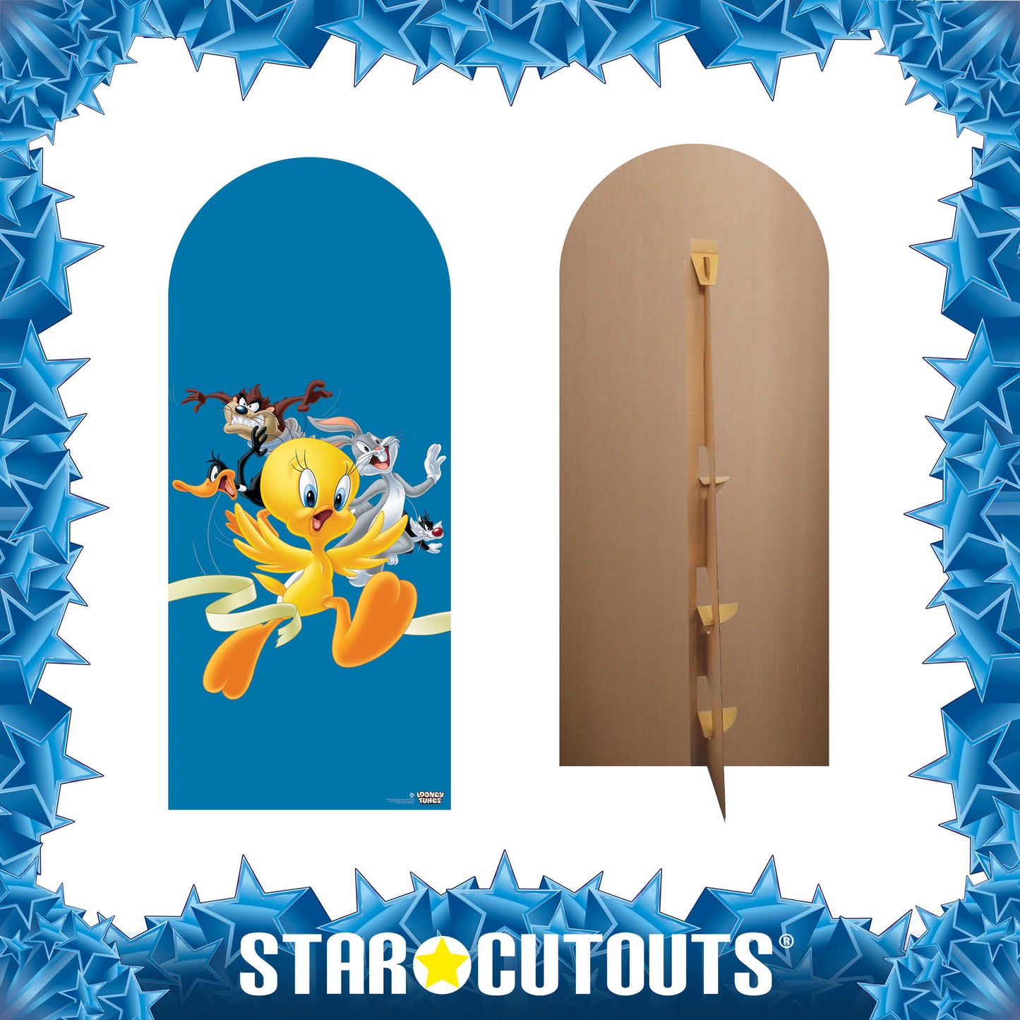 SC4507 Looney Tunes Finish Line Athletics Backdrop Single Cardboard Cut Out Height 185cm