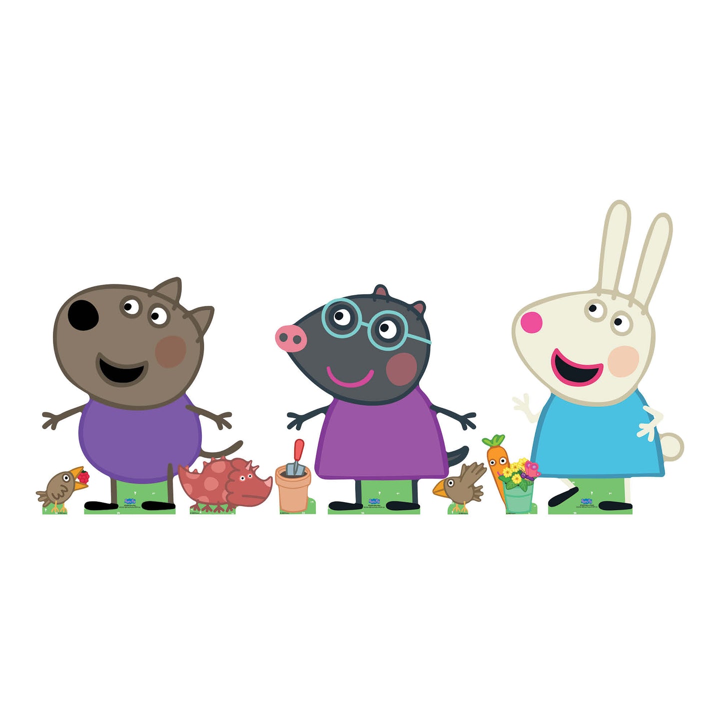 SC4525 Rebecca, Danny and Molly Cardboard Cutout Decoration Multi Pack Height 75cm