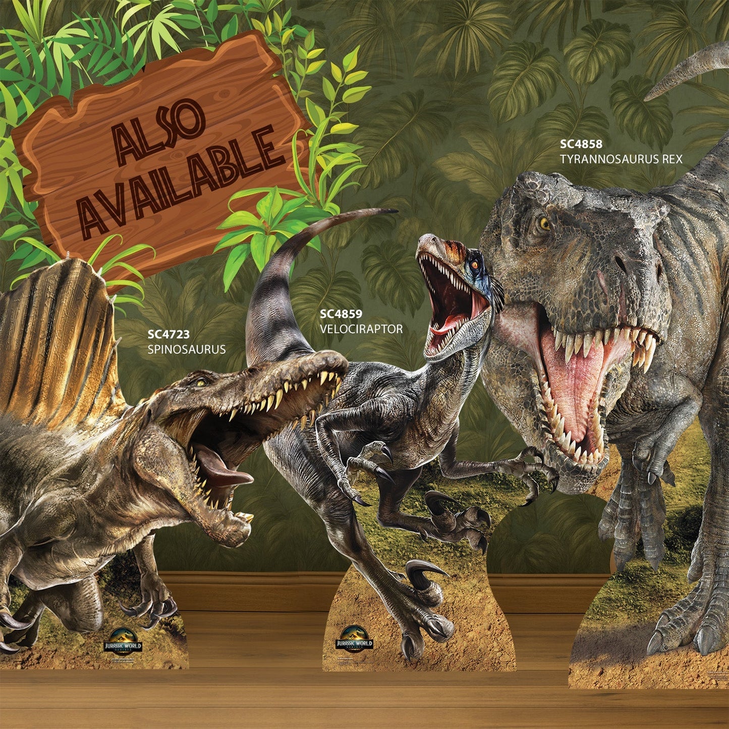 SC4725 Dilophosaurus Stand In Dinosaur Jurassic World Rebirth Cardboard Cut Out Height 135cm