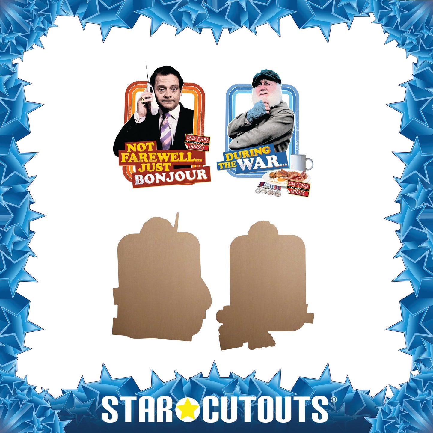 SC4844 Not Farewell Just Bonjour & During the War Wall Décor Cardboard Cut Out Height 57cm