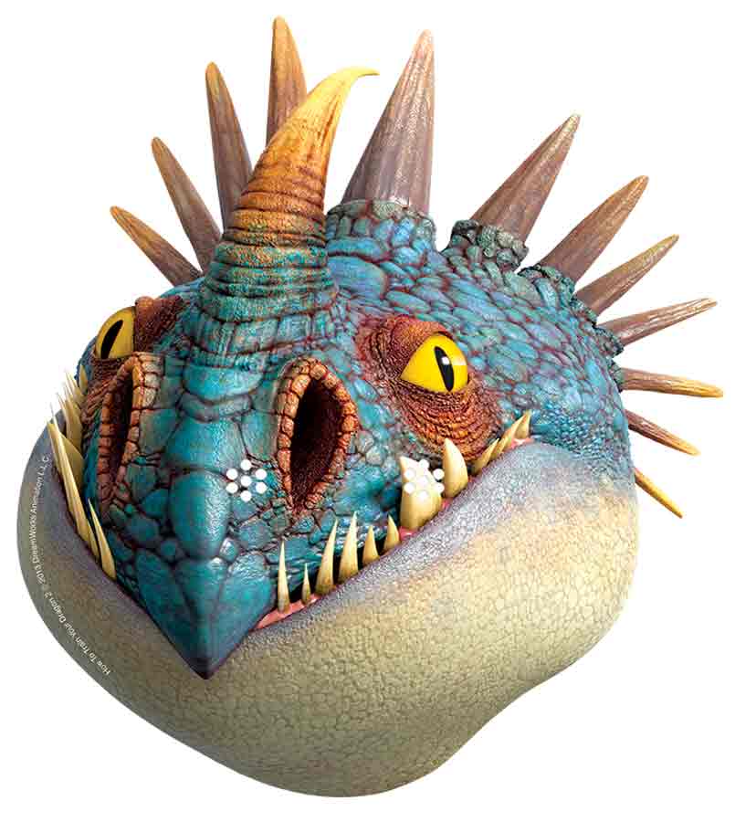 SMP302 Nadder How to Train Your Dragon Six Pack Cardboard Face Masks With Tabs and Elastic