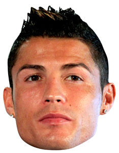 SMP363 Ronaldo Football Six Pack Cardboard Face Masks With Tabs and Elastic