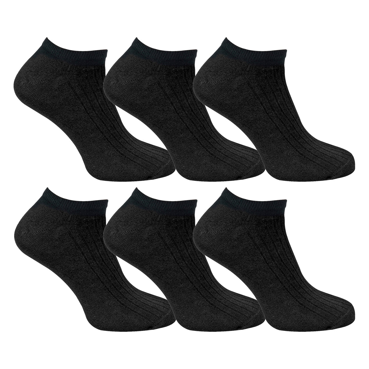 12 Pack Kids 100% Cotton Trainer Socks