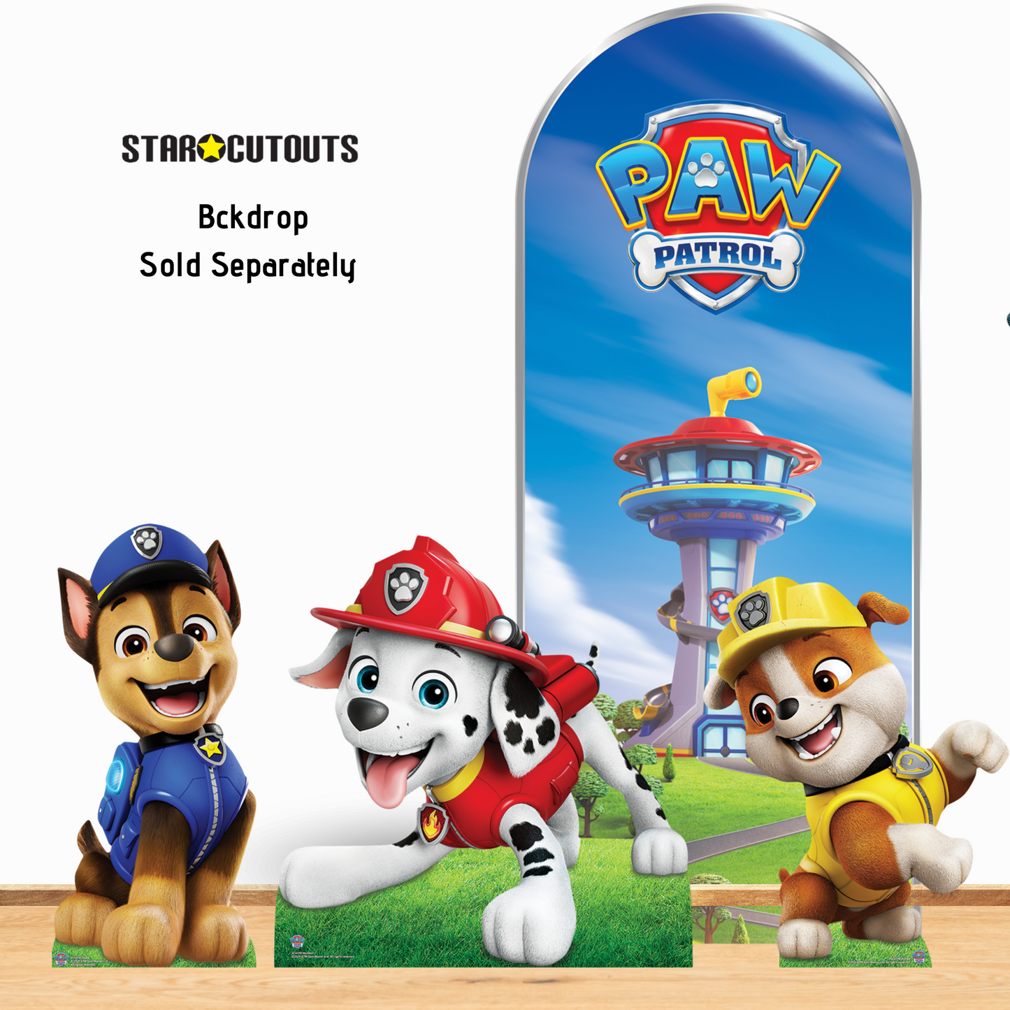 SC4598 Chase, Marshall and Rubble Paw Patrol Multi Pack Bundle Cardboard Cut Outs Height 66cm