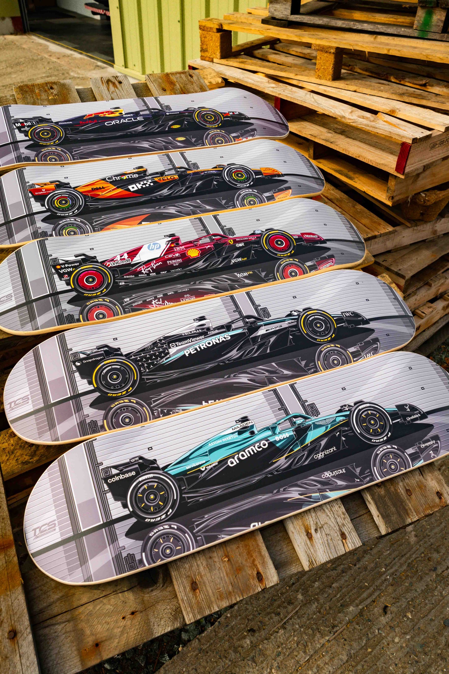 Formula 1 Mercedes W16 Race Car Skate Deck Wall Art