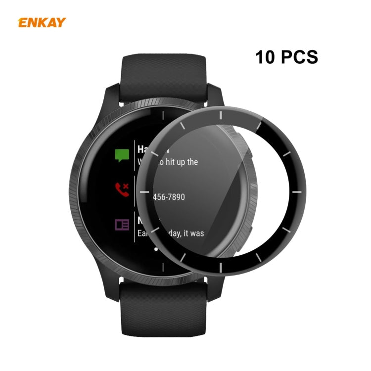10 PCS ENKAY Hat-Prince 3D Full Screen Soft PC Edge + PMMA HD Screen Protector Film, For Venu 2 / Vivoactive 4 45mm (10 PCS), For Garmin Venu 2S / Vivoactive 4S 40mm (10 PCS), For Redmi Watch (10 PCS), For Huawei B6 (10 PCS)