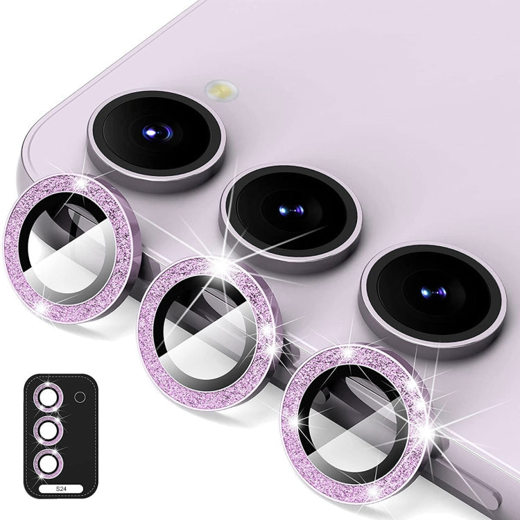 ENKAY Hat-Prince 9H Rear Camera Lens Glitter Aluminium Alloy Tempered Glass Film, For Samsung Galaxy S24 Ultra 5G, For Samsung Galaxy S24+ 5G, For Samsung Galaxy S24 5G