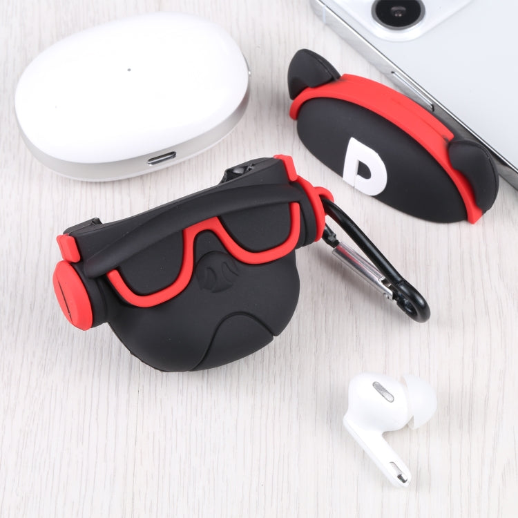 For Apple AirPods 1/2 Generation Universal Headphone Devil Bluetooth Headphone Protective Case(Black)