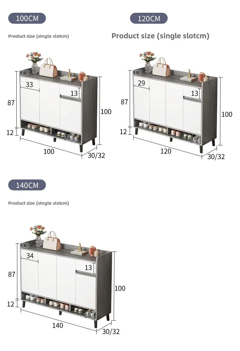 Corridor Shoe Cabinet At The Entrance of The Home Corridor Indoor Entrance Door Entrance Cabinet New Solid Wood Rack Shoe Shelf