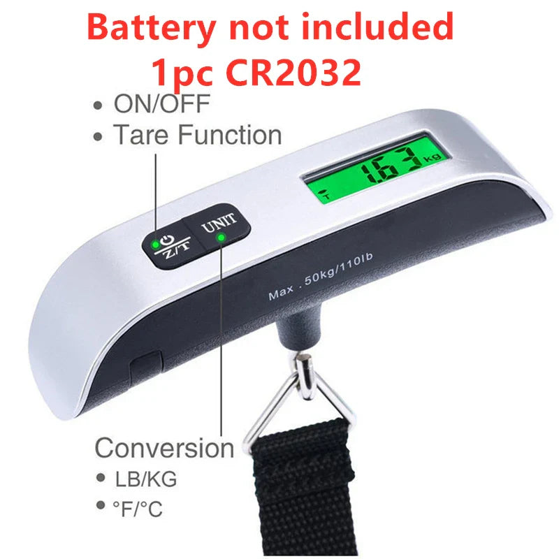 Portable Scale Digital LCD Display 110lb/50kg Electronic Bag Weight Balance Tools
