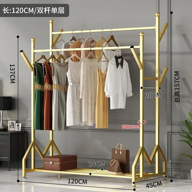 Hanger Clothing Garment Rack Clothes Wardrobes Heavy Duty Rolling Clothes Organizer with Wheel Perchero Coat Standing Coat Rack
