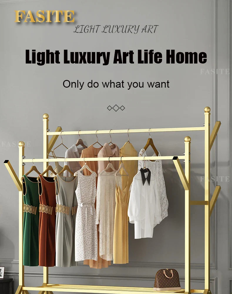 Hanger Clothing Garment Rack Clothes Wardrobes Heavy Duty Rolling Clothes Organizer with Wheel Perchero Coat Standing Coat Rack