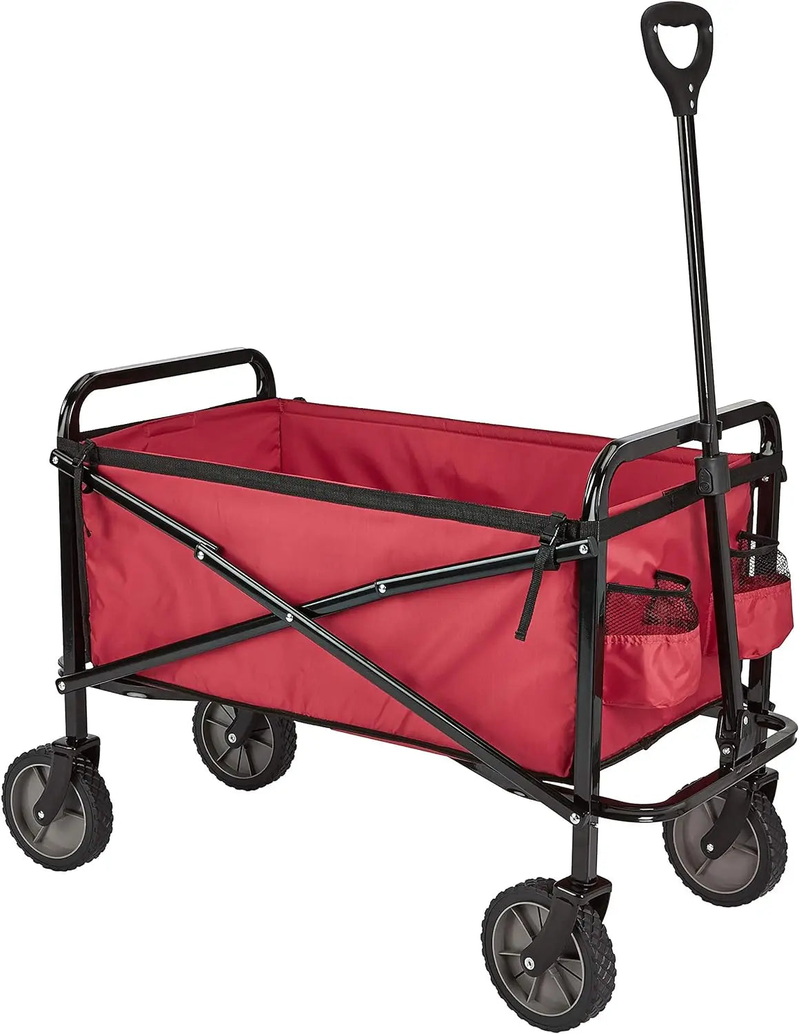Garden Tool Collection Collapsible Folding Outdoor Garden's Utility Wagon with Cover Bag, Grey