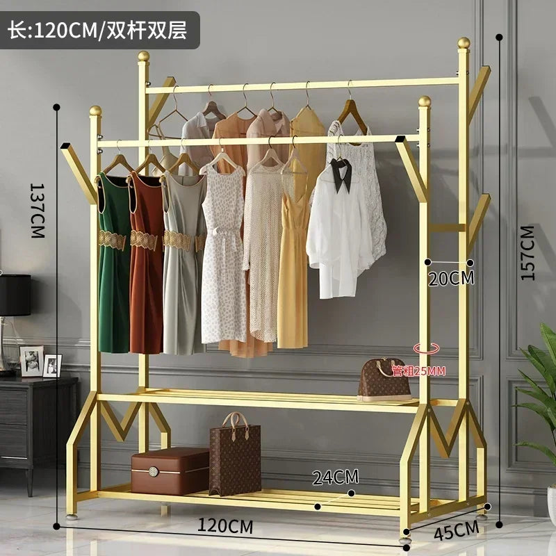 Hanger Clothing Garment Rack Clothes Wardrobes Heavy Duty Rolling Clothes Organizer with Wheel Perchero Coat Standing Coat Rack